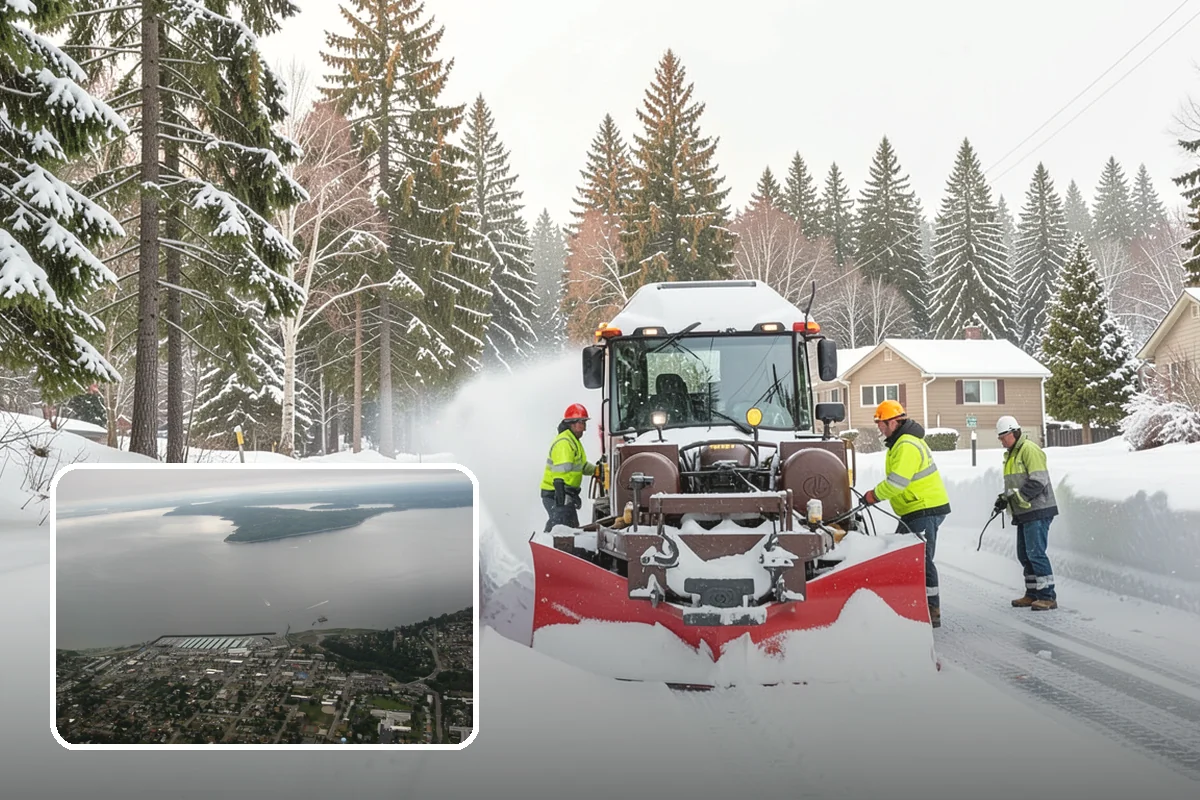 Snow Containment in Des Moines, King County, WA - Keeps snow out of traffic and access areas