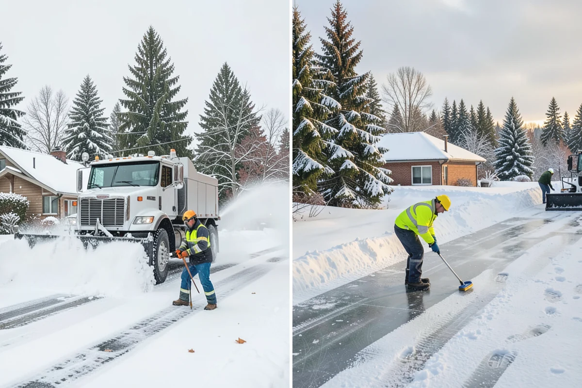 Snow Containment in Des Moines, King County, WA - Map the site and pick containment zones