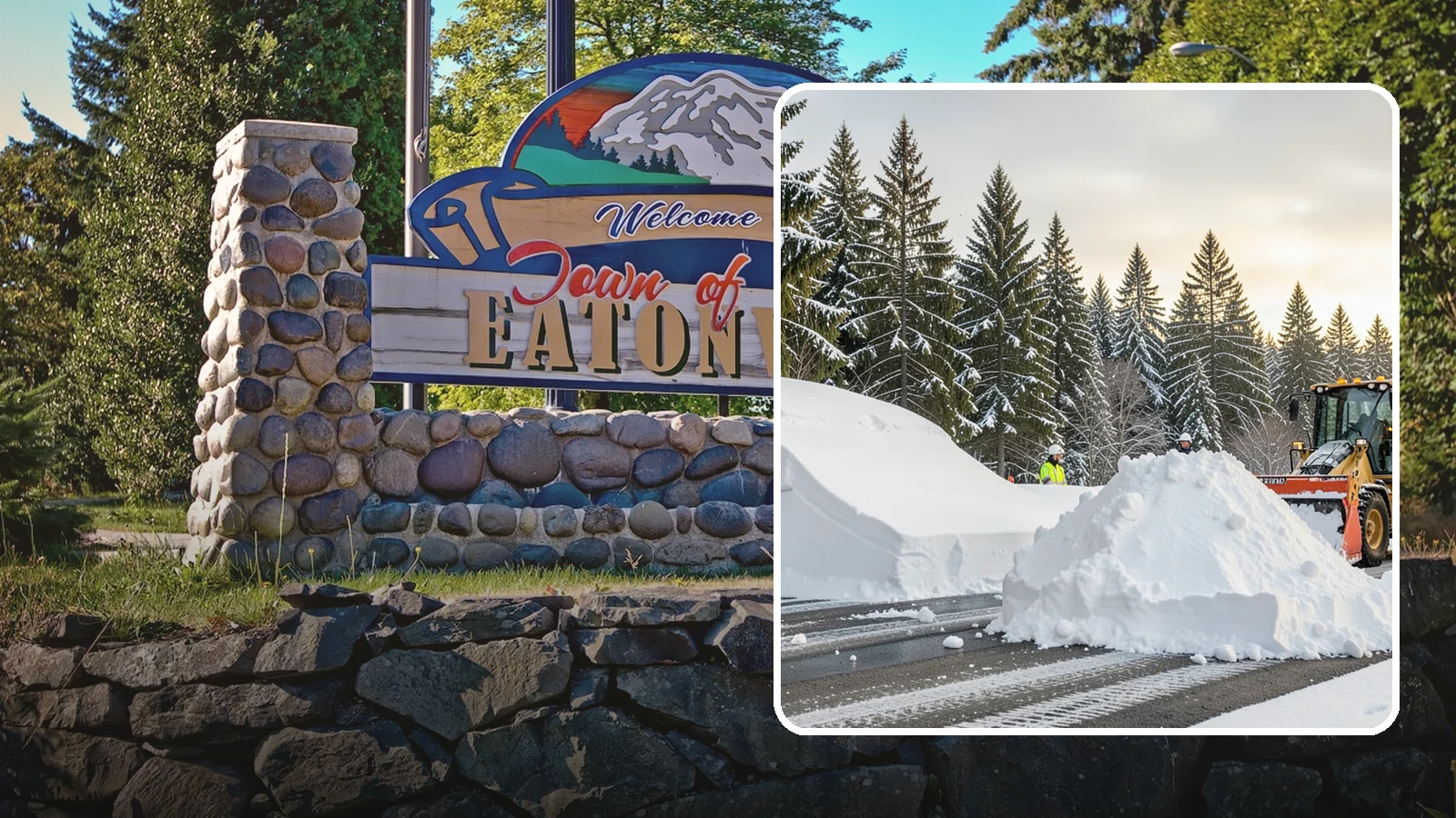 Snow Containment in Eatonville, Pierce County, WA - We contain snow within designated zones so it stays out of traffic areas and drains where intended.