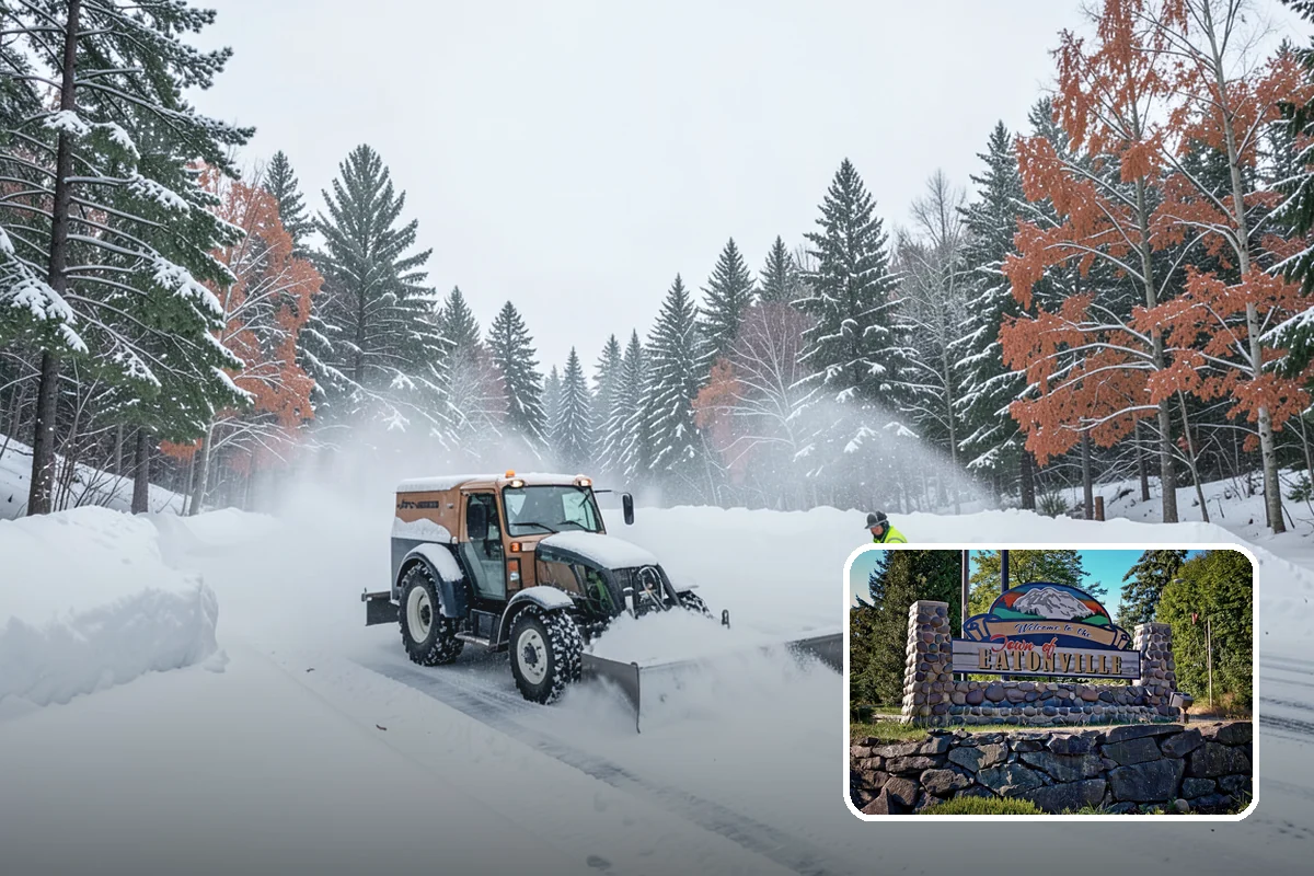 Snow Containment in Eatonville, Pierce County, WA - Keeps snow out of traffic and access areas