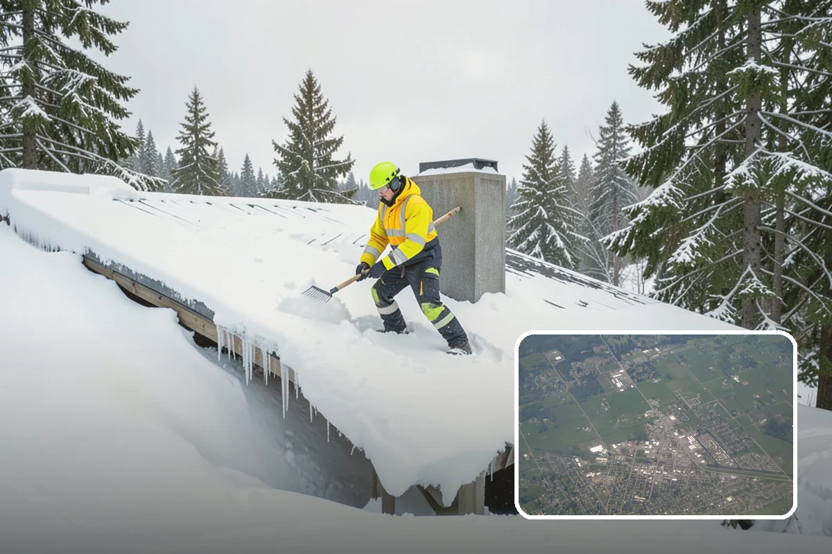 Snow Containment in Enumclaw, King County, WA - Keeps snow out of traffic and access areas