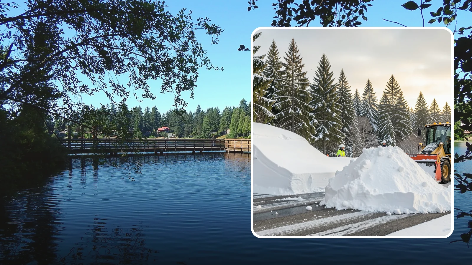 Snow Containment in Federal Way, King County, WA - We contain snow within designated zones so it stays out of traffic areas and drains where intended.
