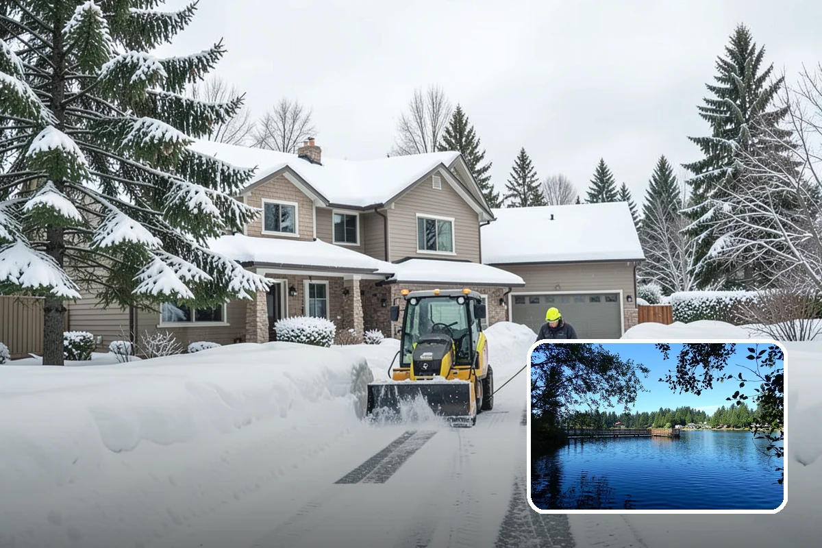 Snow Containment in Federal Way, King County, WA - Keeps snow out of traffic and access areas