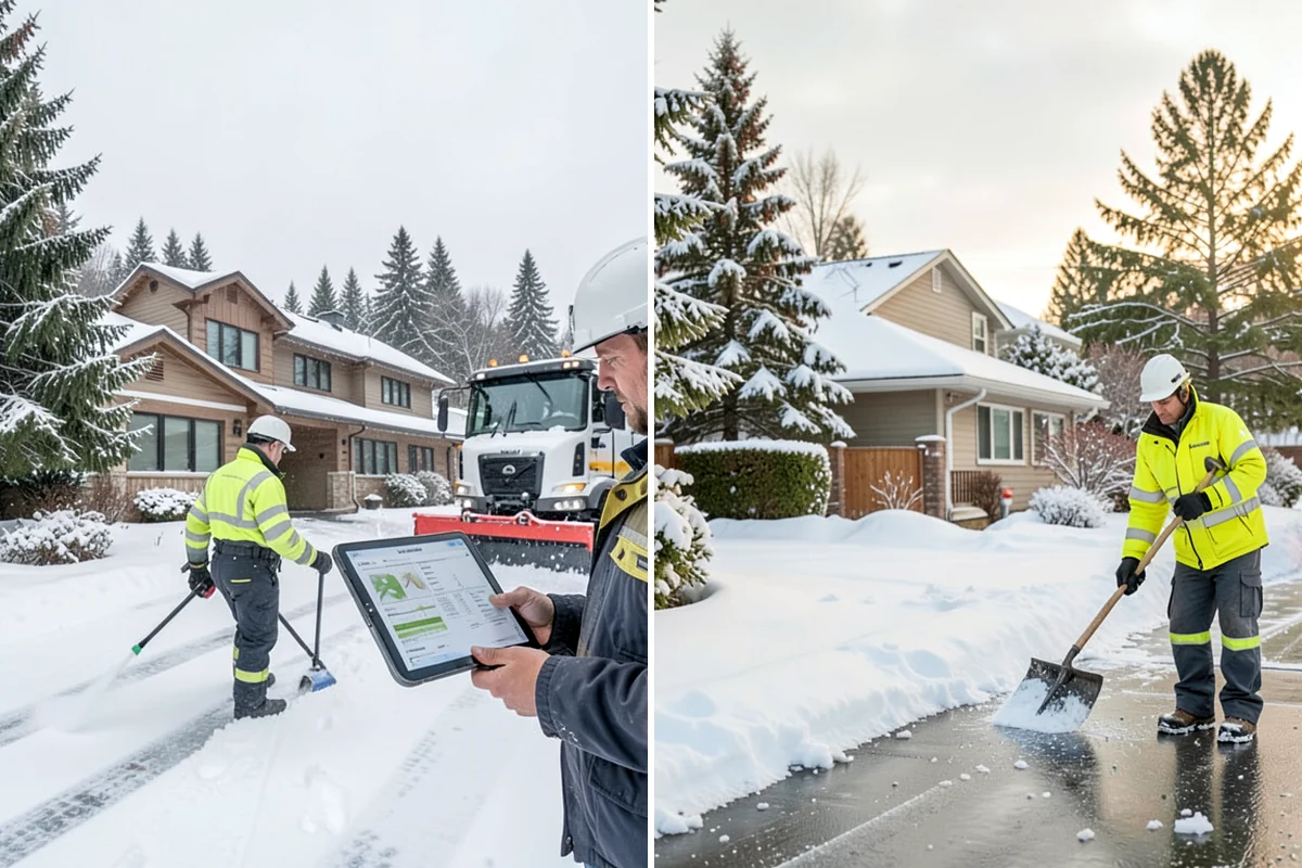 Snow Containment in Federal Way, King County, WA - Map the site and pick containment zones