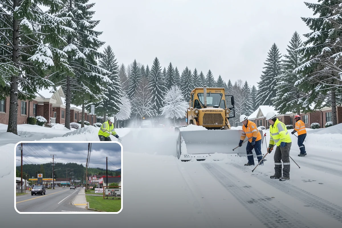 Snow Containment in Granite Falls, Snohomish County, WA - Keeps snow out of traffic and access areas
