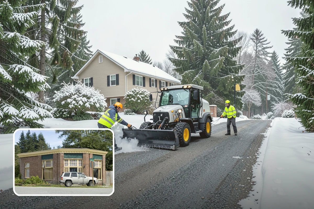 Snow Containment in Hamilton, Skagit County, WA - Keeps snow out of traffic and access areas
