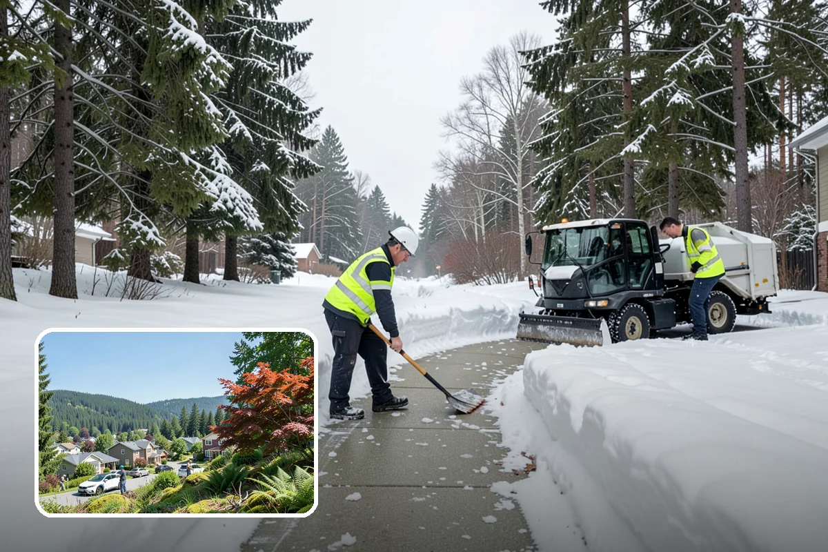 Snow Containment in Index, Snohomish County, WA - Keeps snow out of traffic and access areas