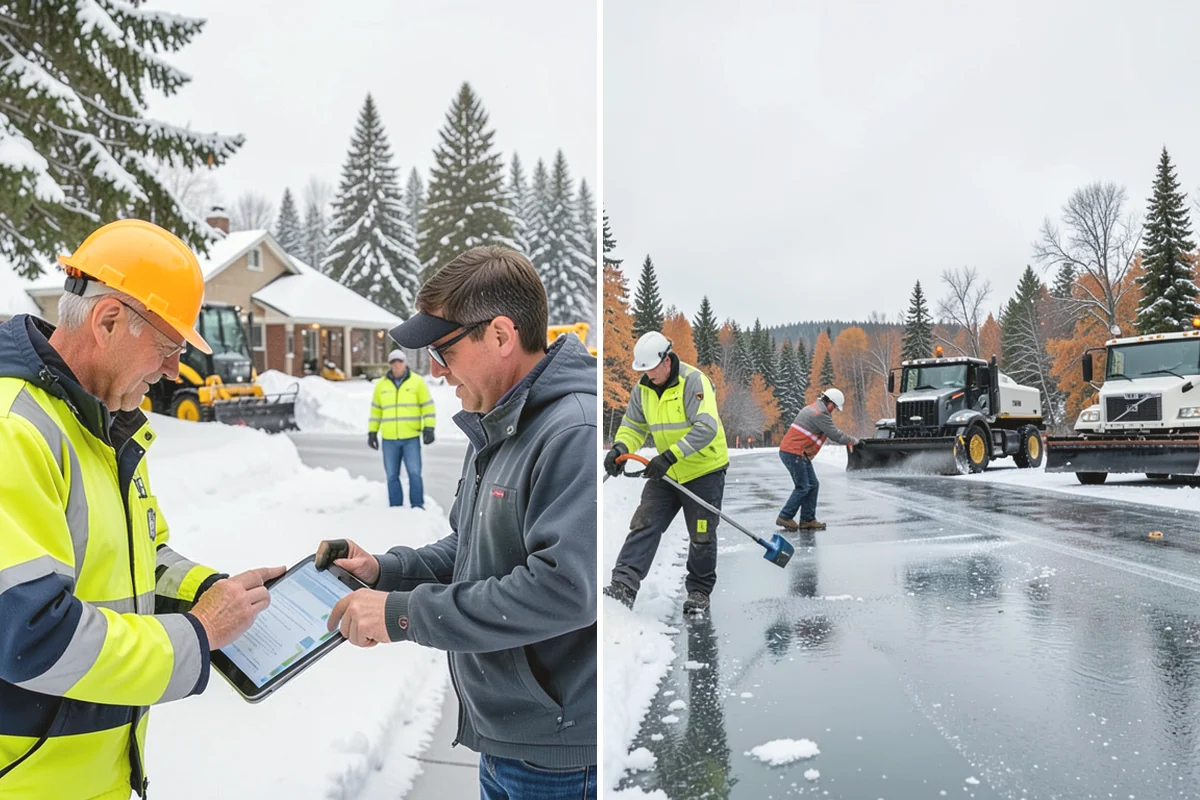 Snow Containment in Issaquah, King County, WA - Map the site and pick containment zones