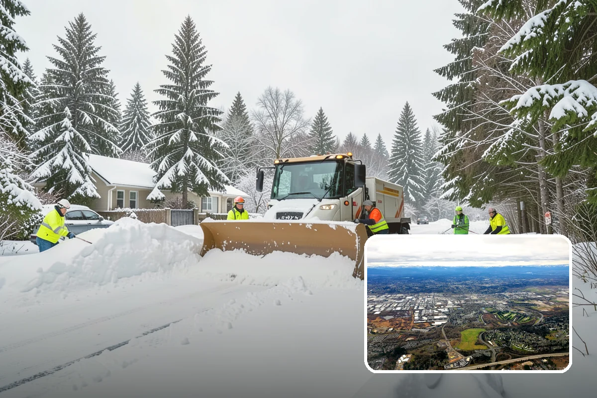 Snow Containment in Kent, King County, WA - Keeps snow out of traffic and access areas
