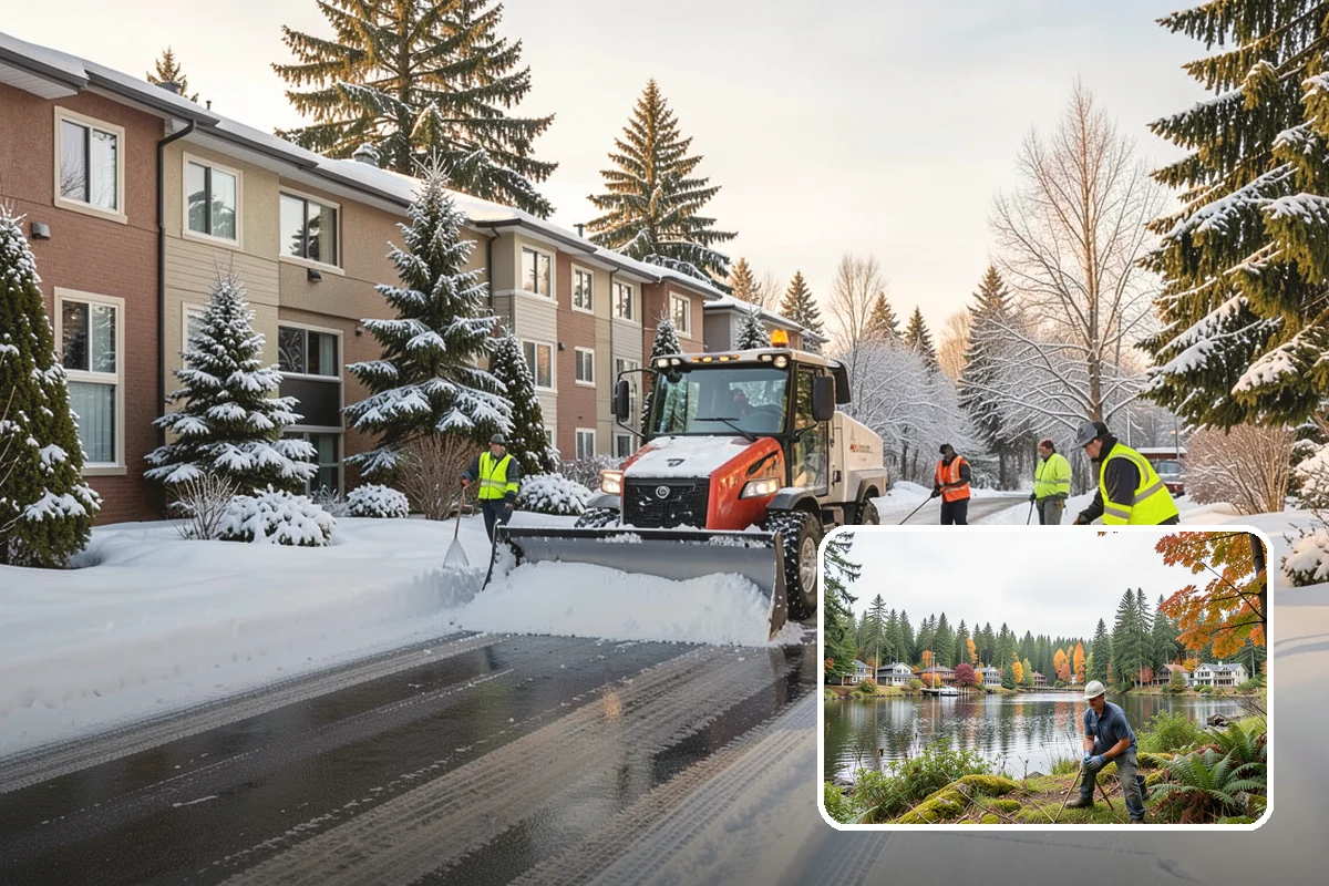 Snow Containment in La Conner, Skagit County, WA - Keeps snow out of traffic and access areas