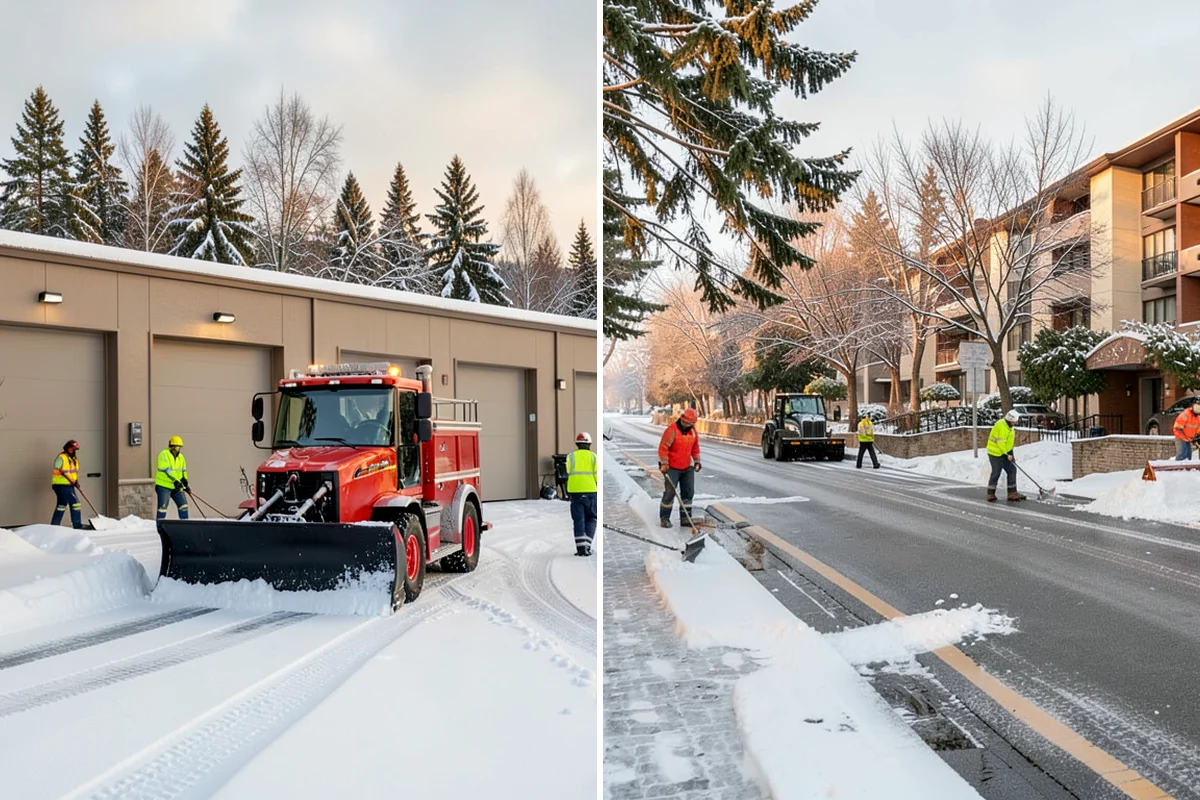 Snow Containment in Lake Forest Park, King County, WA - Map the site and pick containment zones