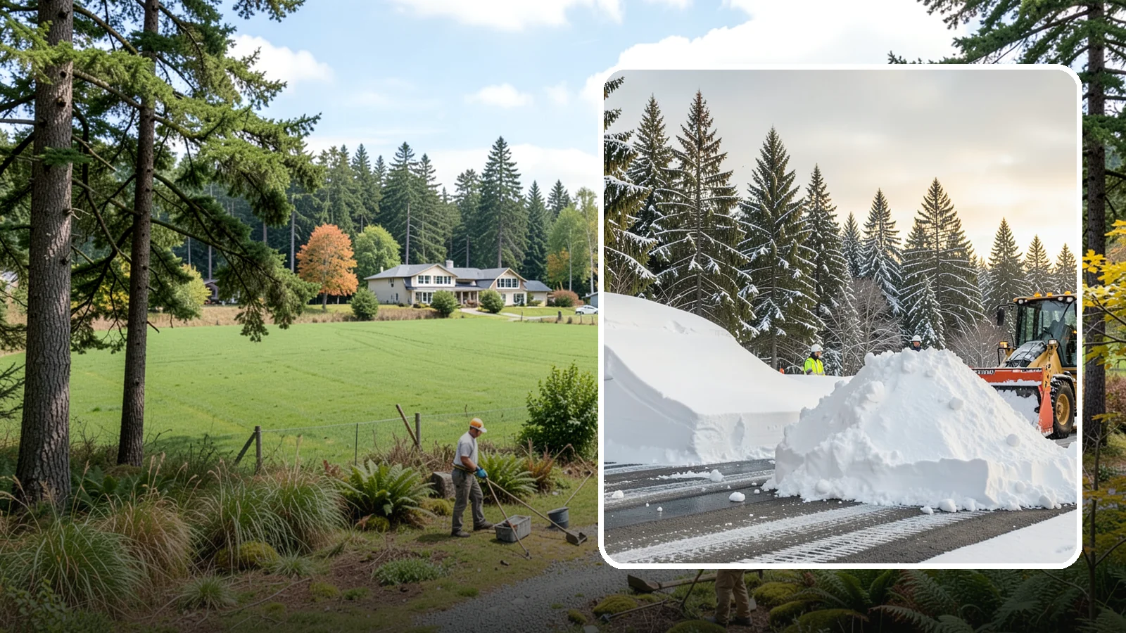 Snow Containment in Lyman, Skagit County, WA - We contain snow within designated zones so it stays out of traffic areas and drains where intended.
