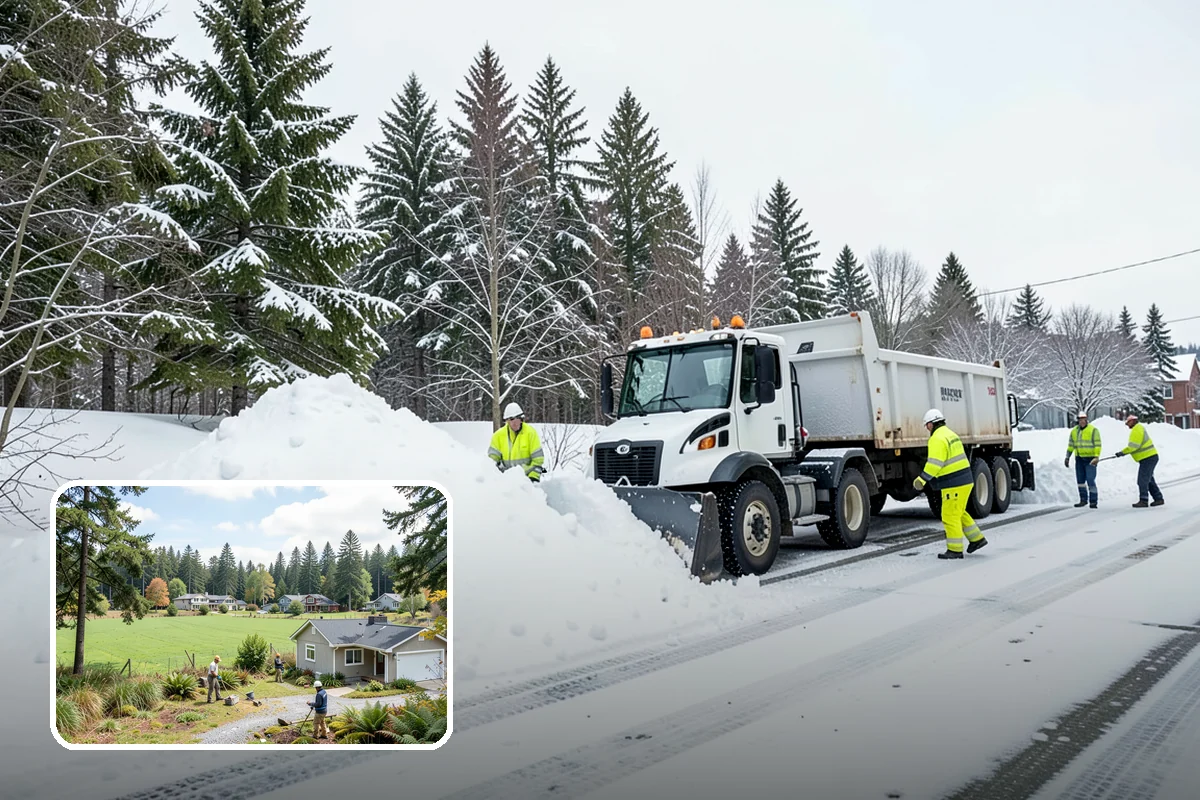 Snow Containment in Lyman, Skagit County, WA - Keeps snow out of traffic and access areas
