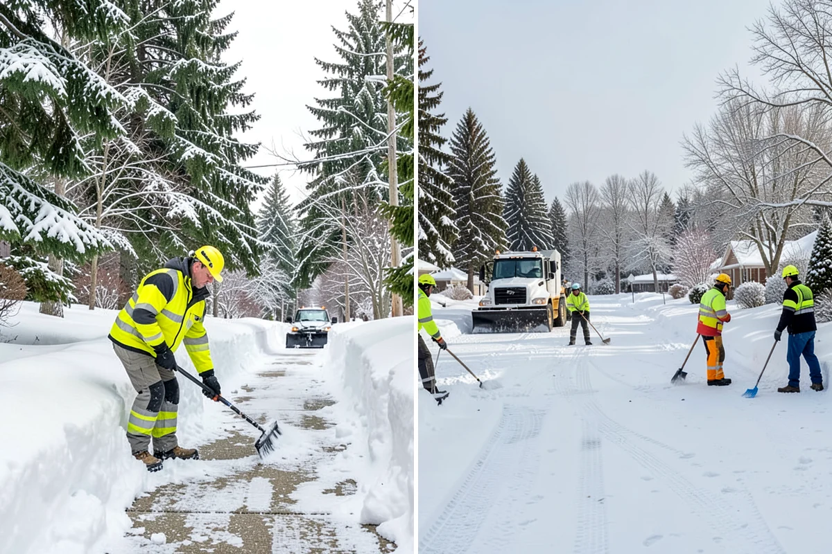 Snow Containment in Maple Valley, King County, WA - Map the site and pick containment zones