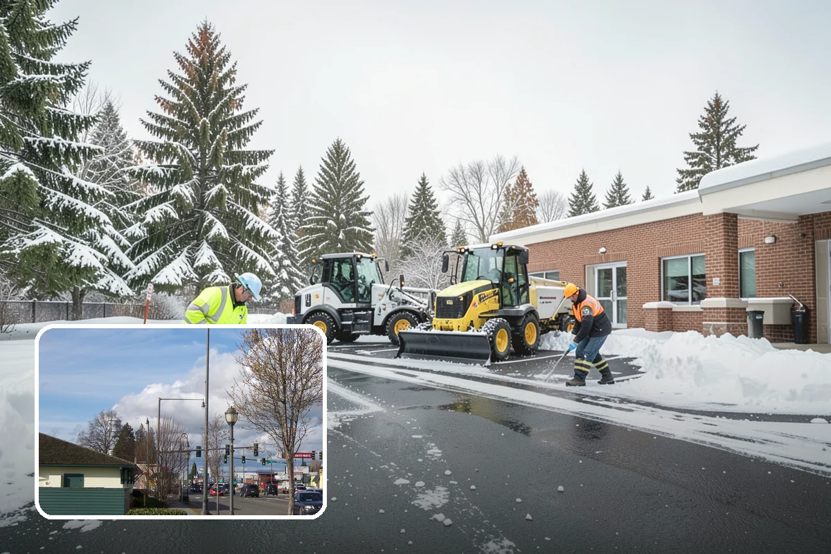 Snow Containment in Marysville, Snohomish County, WA - Keeps snow out of traffic and access areas