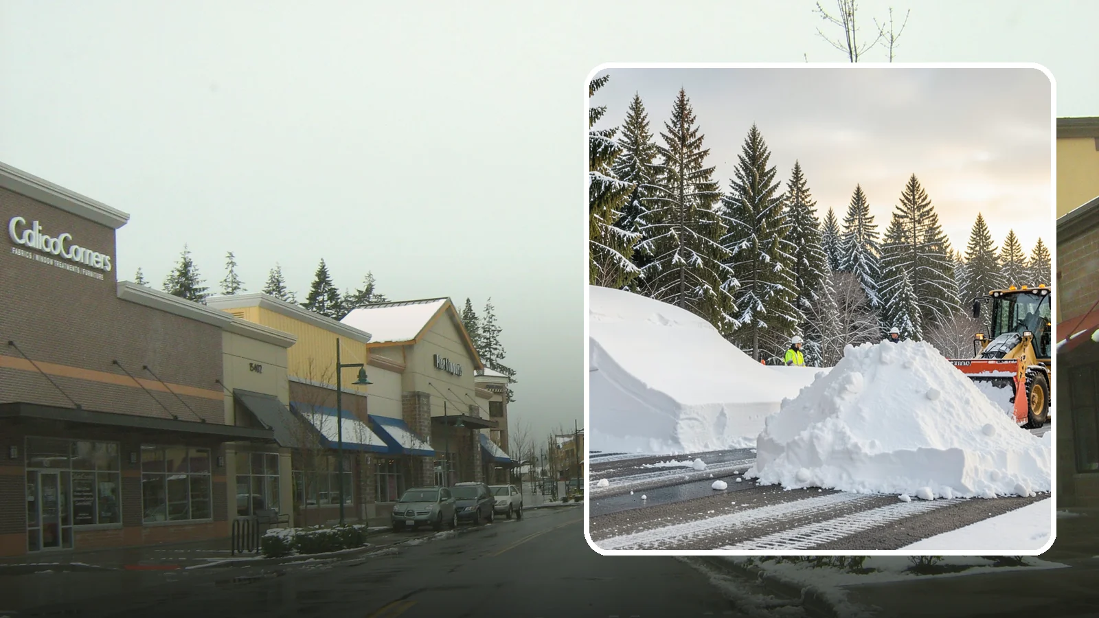 Snow Containment in Mill Creek, Snohomish County, WA - We contain snow within designated zones so it stays out of traffic areas and drains where intended.