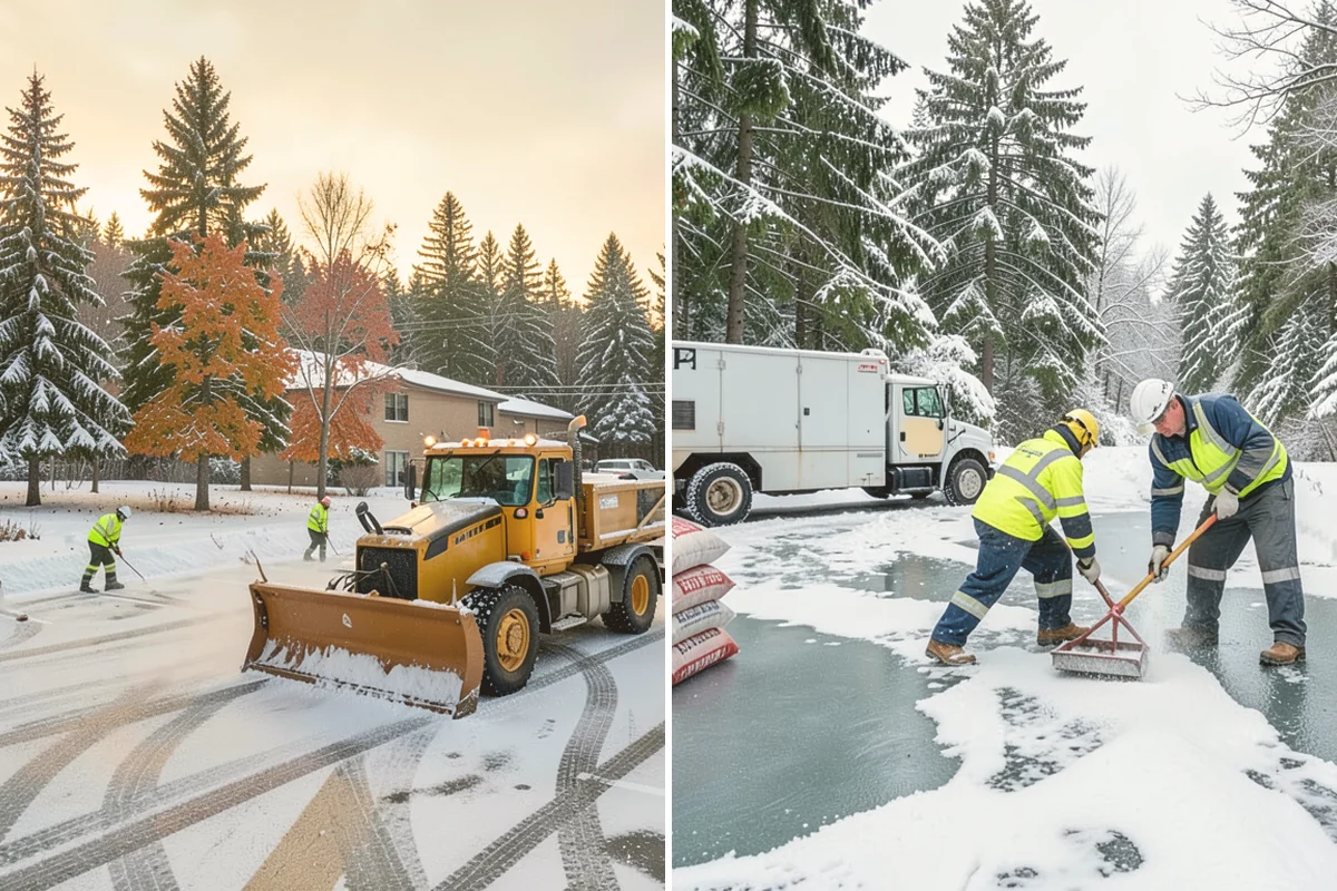 Snow Containment in Milton, King County, WA - Map the site and pick containment zones