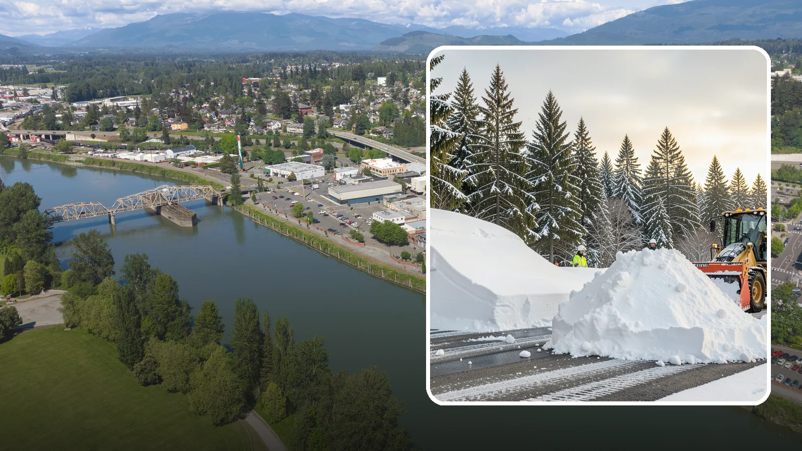 Snow Containment in Mount Vernon, Skagit County, WA - We contain snow within designated zones so it stays out of traffic areas and drains where intended.