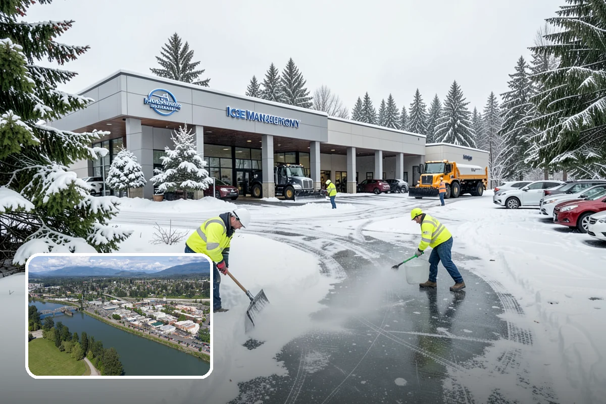 Snow Containment in Mount Vernon, Skagit County, WA - Keeps snow out of traffic and access areas