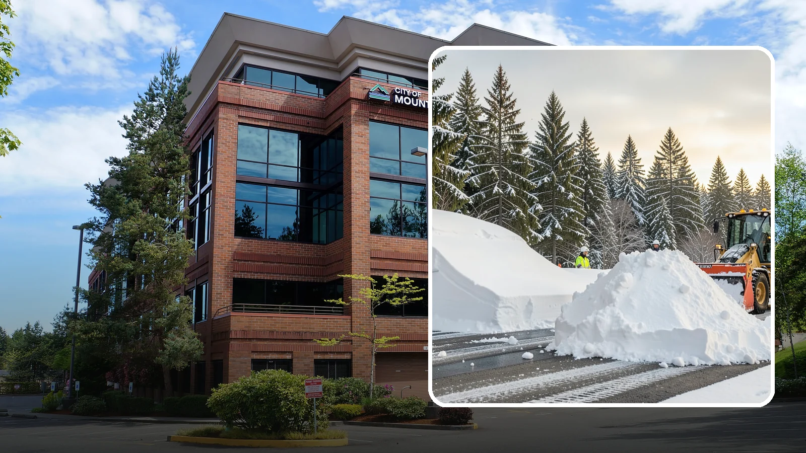 Snow Containment in Mountlake Terrace, Snohomish County, WA - We contain snow within designated zones so it stays out of traffic areas and drains where intended.