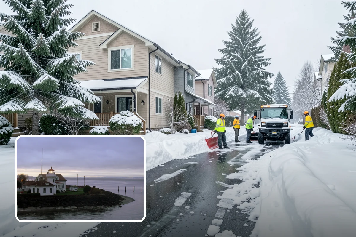 Snow Containment in Mukilteo, Snohomish County, WA - Keeps snow out of traffic and access areas