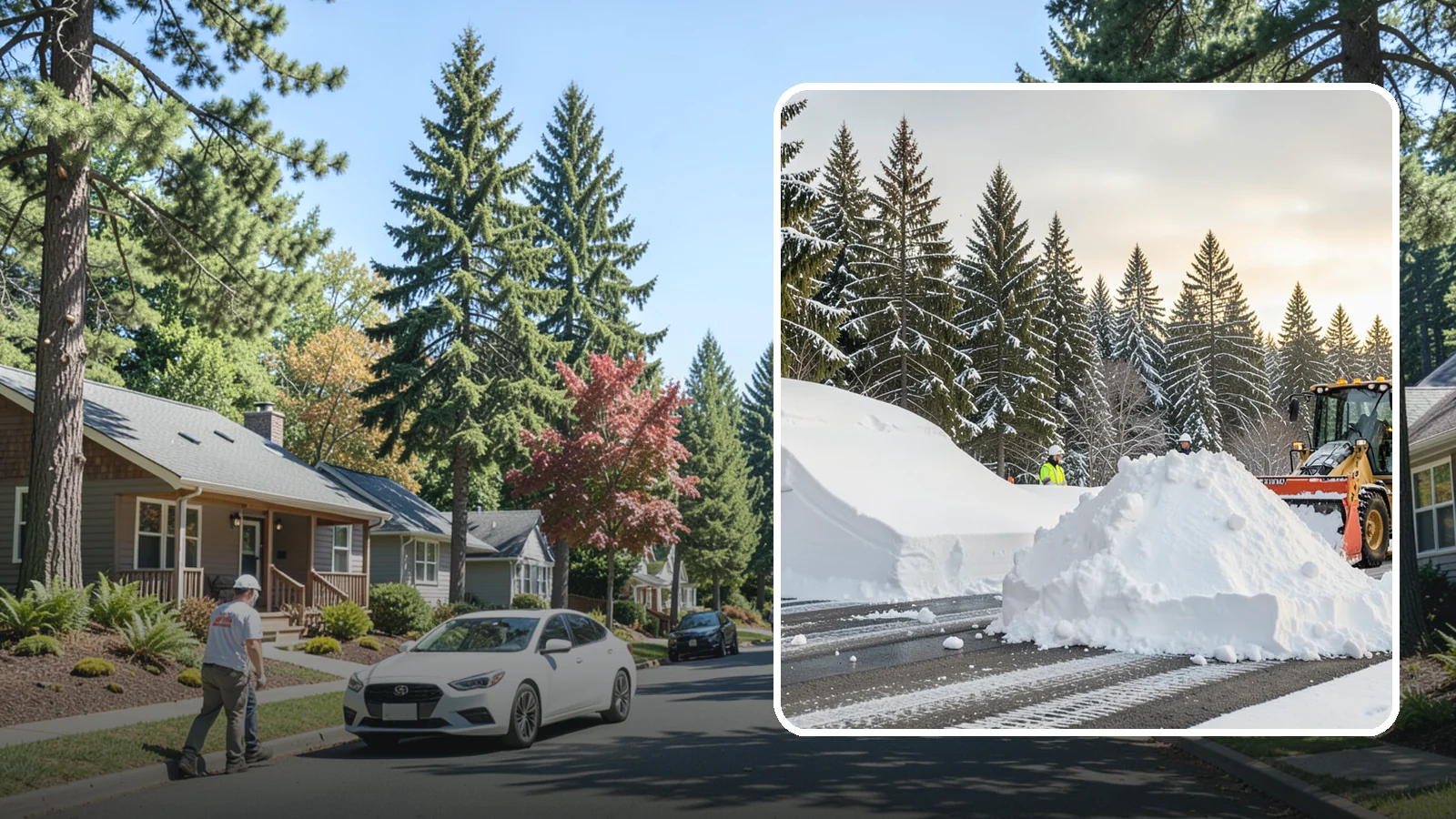 Snow Containment in Orting, Pierce County, WA - We contain snow within designated zones so it stays out of traffic areas and drains where intended.