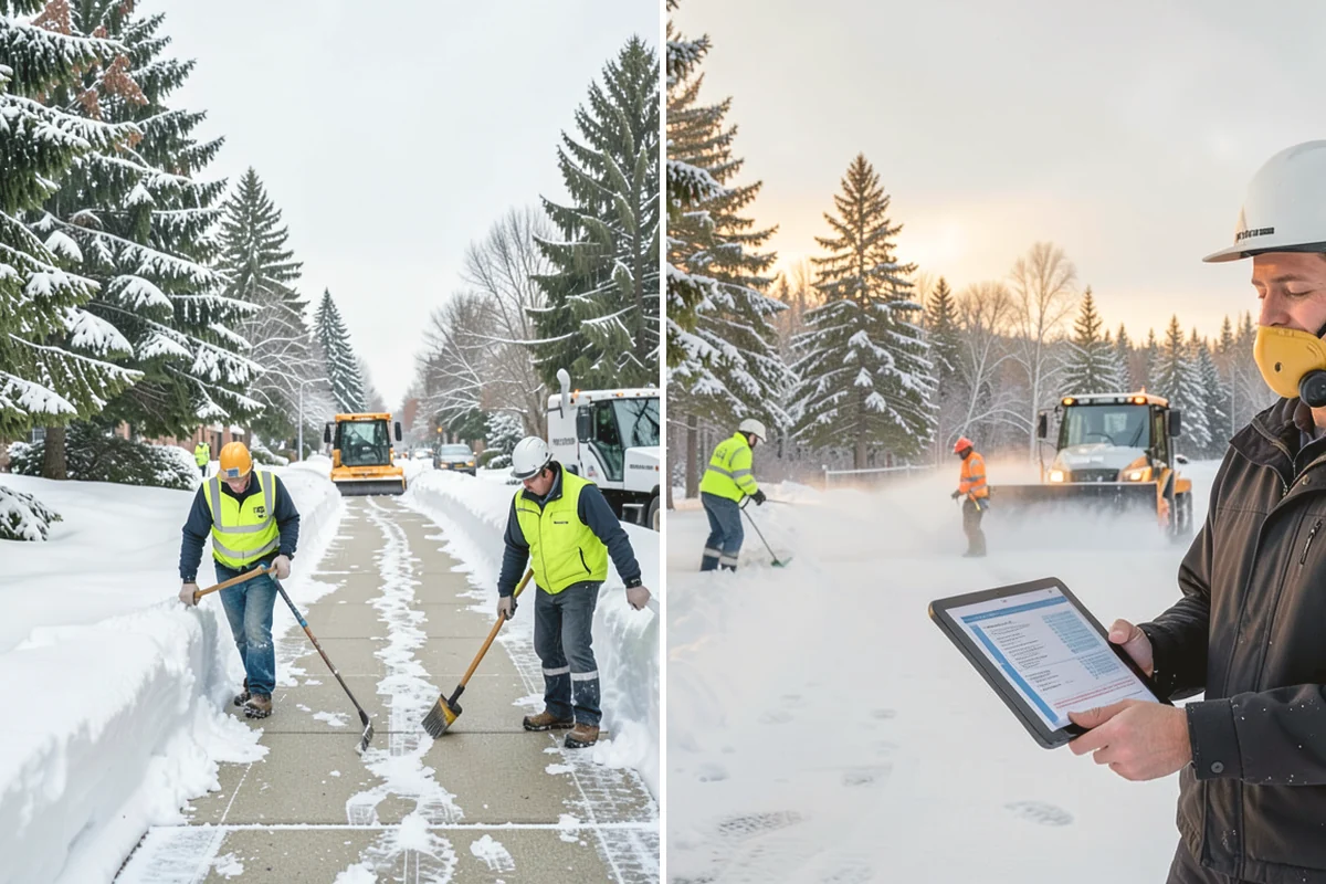Snow Containment in Ruston, Pierce County, WA - Map the site and pick containment zones