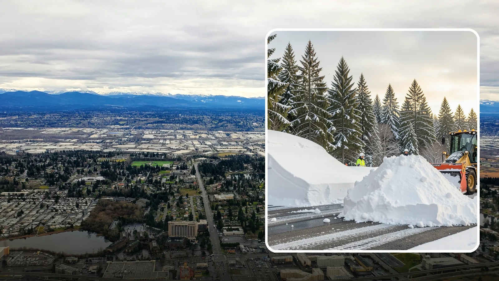 Snow Containment in SeaTac, King County, WA - We contain snow within designated zones so it stays out of traffic areas and drains where intended.