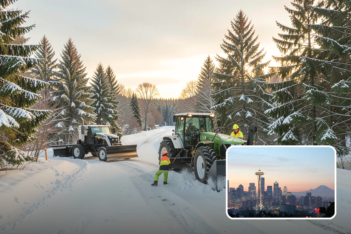 Snow Containment in Seattle, King County, WA - Keeps snow out of traffic and access areas