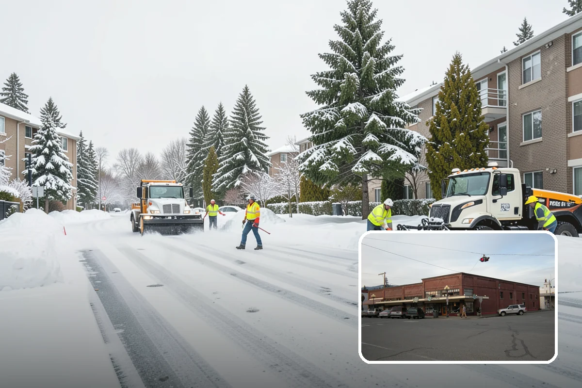 Snow Containment in Sedro-Woolley, Skagit County, WA - Keeps snow out of traffic and access areas