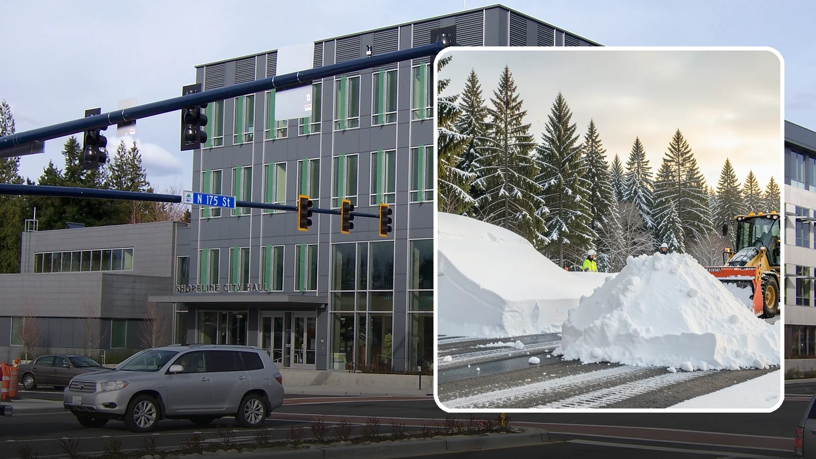 Snow Containment in Shoreline, King County, WA - We contain snow within designated zones so it stays out of traffic areas and drains where intended.
