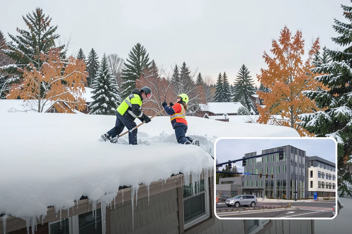 Snow Containment in Shoreline, King County, WA - Keeps snow out of traffic and access areas