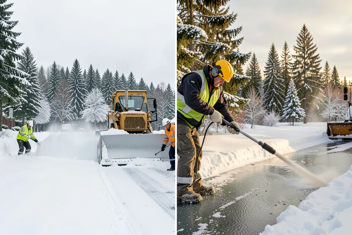 Snow Containment in Shoreline, King County, WA - Map the site and pick containment zones