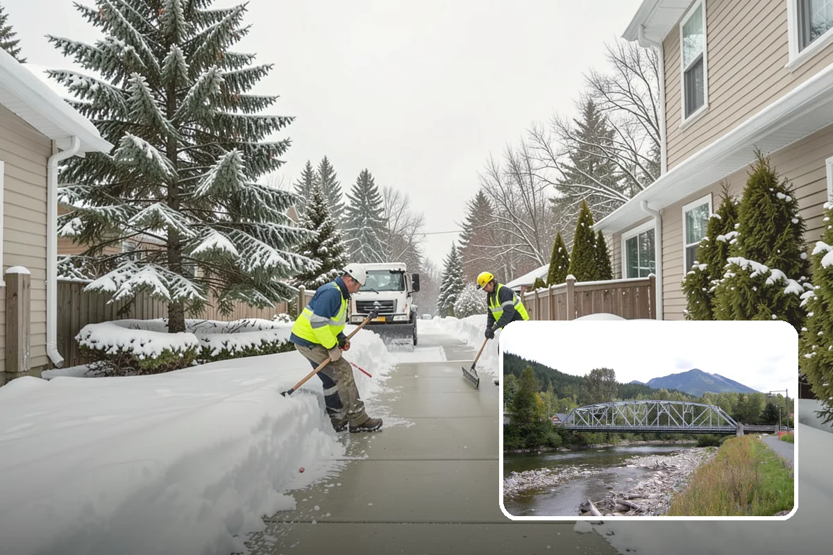 Snow Containment in Skykomish, King County, WA - Keeps snow out of traffic and access areas