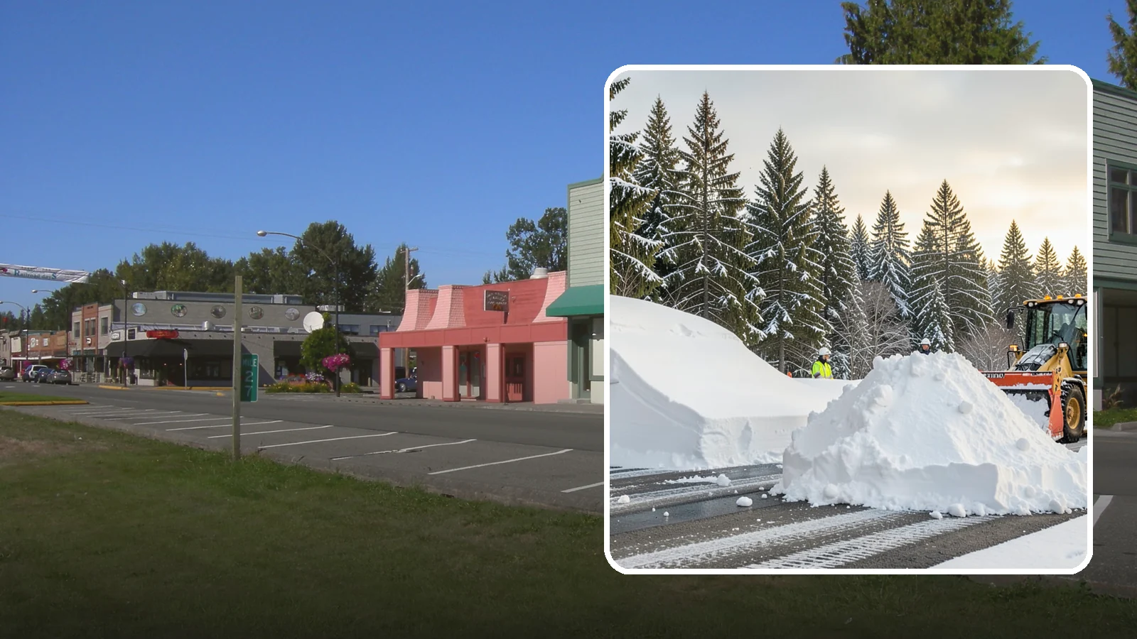 Snow Containment in Snoqualmie, King County, WA - We contain snow within designated zones so it stays out of traffic areas and drains where intended.