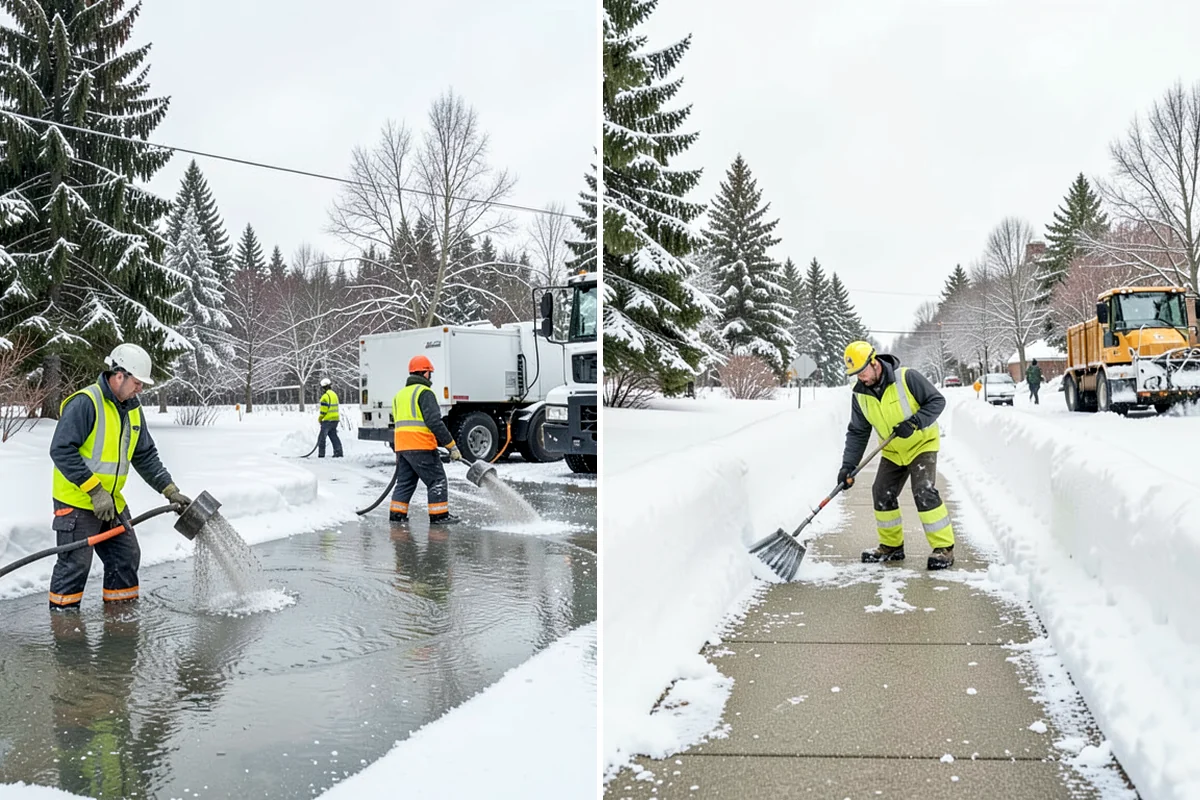 Snow Containment in Snoqualmie, King County, WA - Map the site and pick containment zones