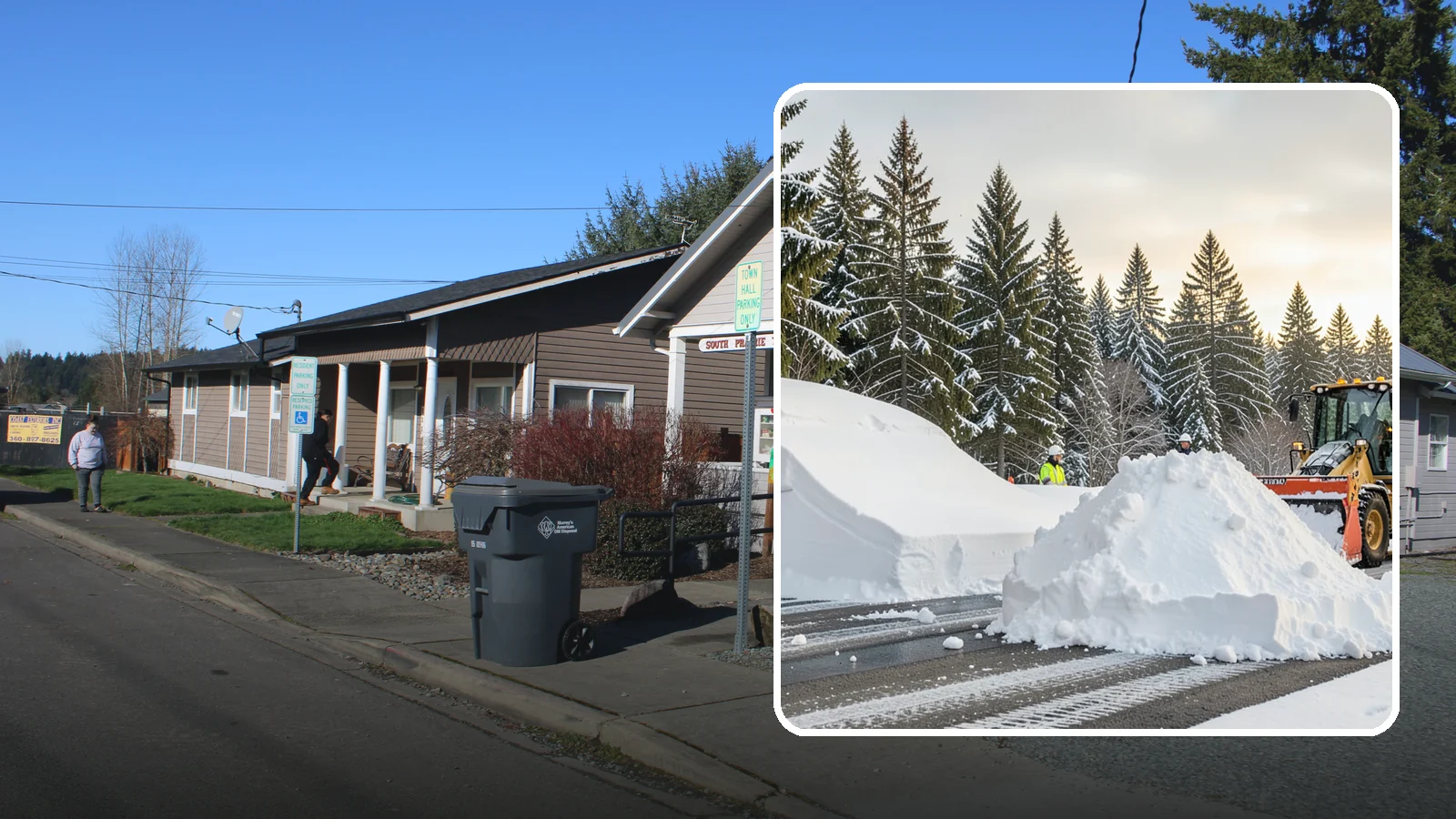 Snow Containment in South Prairie, Pierce County, WA - We contain snow within designated zones so it stays out of traffic areas and drains where intended.