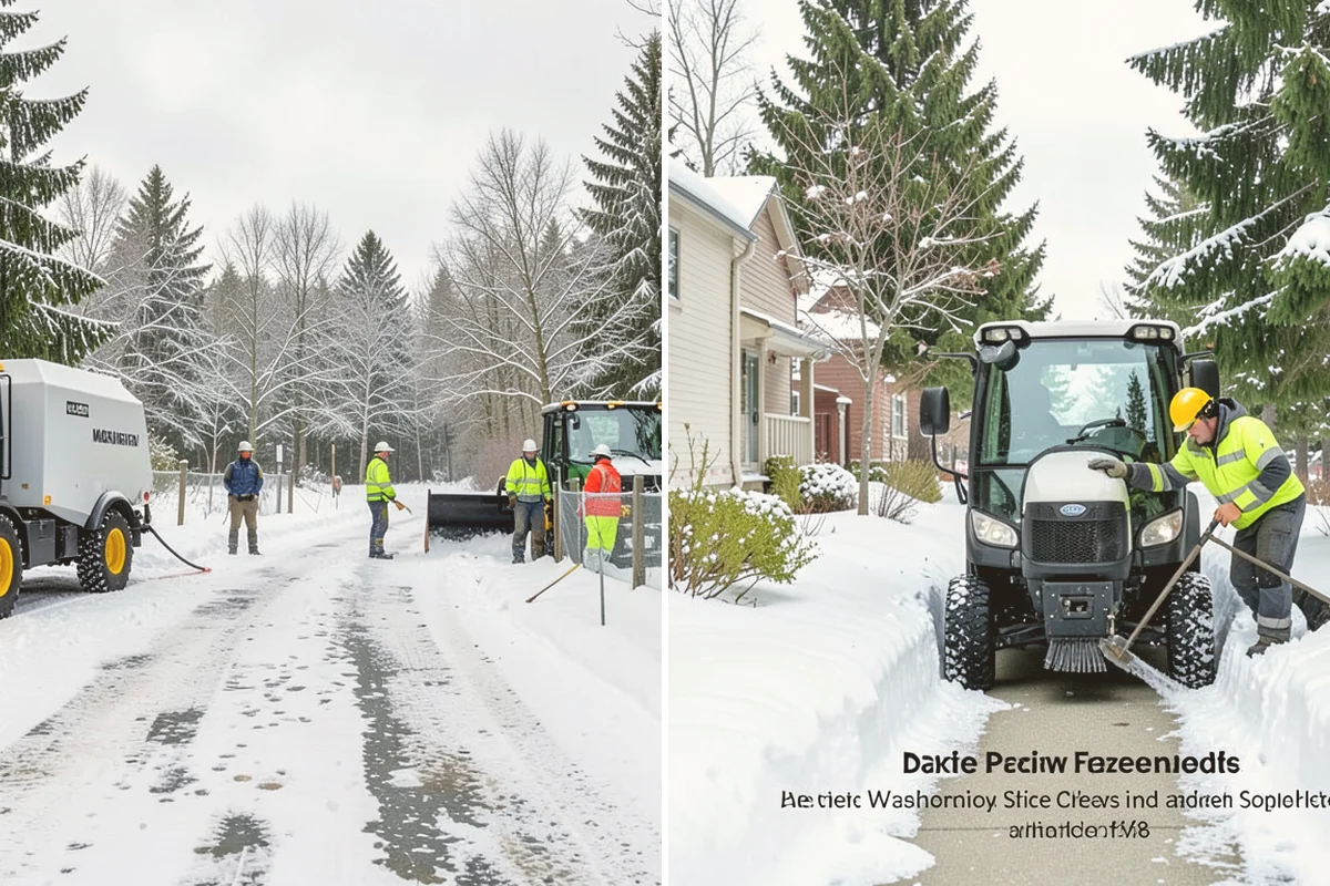 Snow Containment in Stanwood, Snohomish County, WA - Map the site and pick containment zones