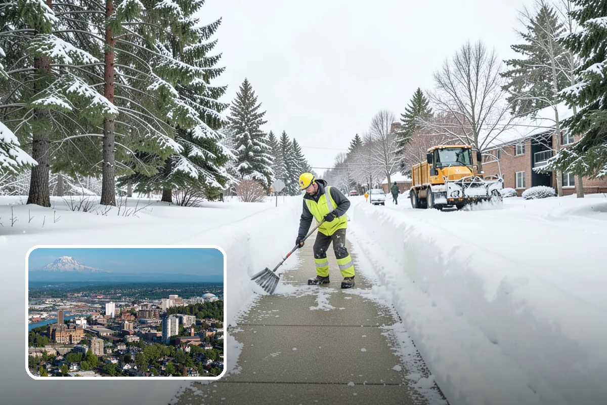Snow Containment in Tacoma, Pierce County, WA - Keeps snow out of traffic and access areas