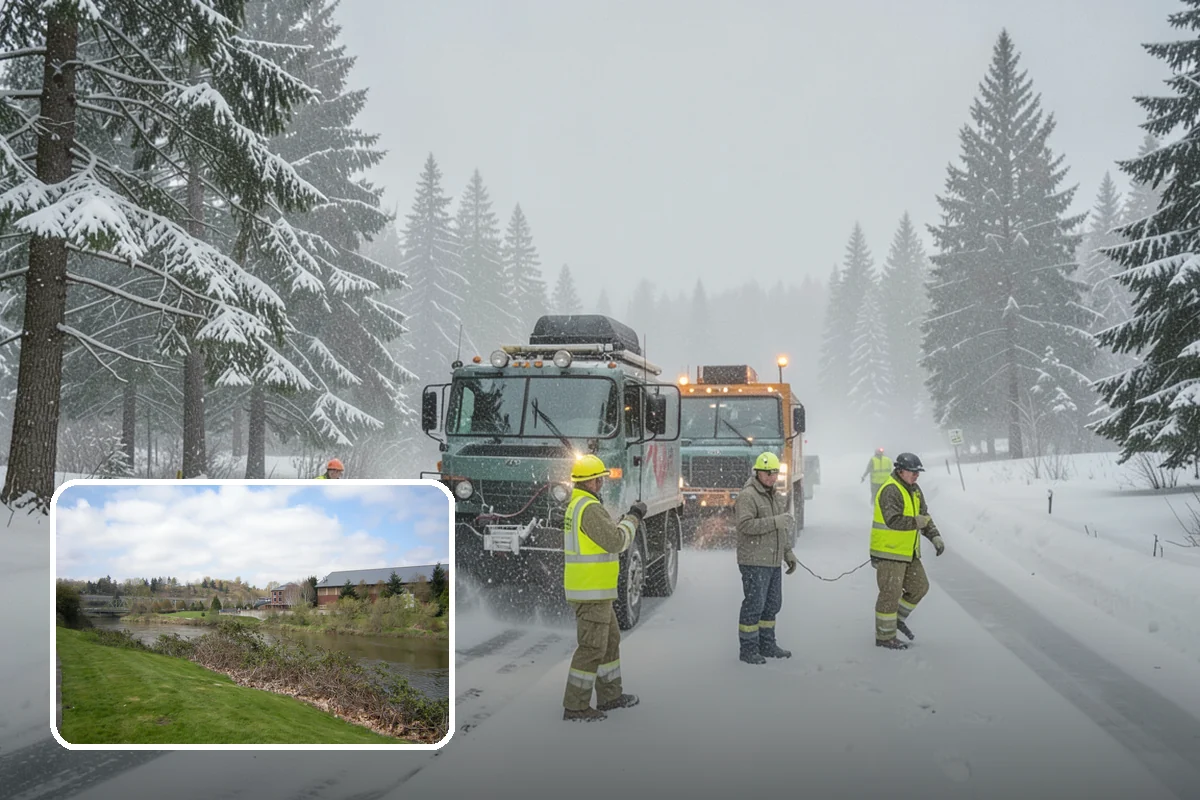 Snow Containment in Tukwila, King County, WA - Keeps snow out of traffic and access areas