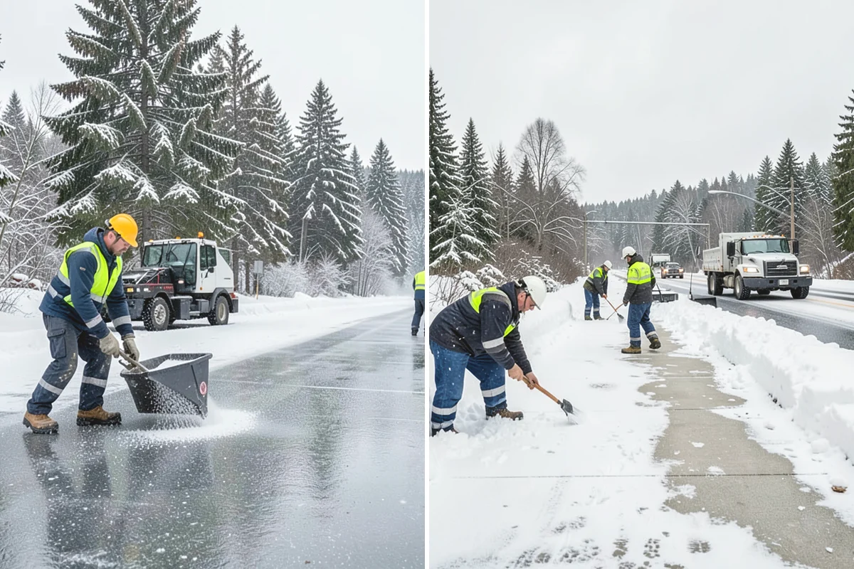 Snow Containment in Tukwila, King County, WA - Map the site and pick containment zones