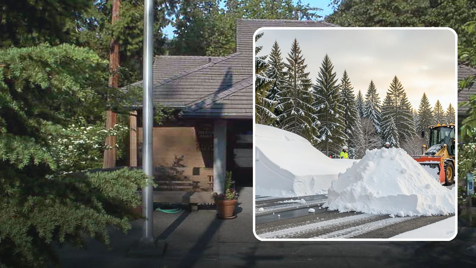 Snow Containment in Yarrow Point, King County, WA - We contain snow within designated zones so it stays out of traffic areas and drains where intended.
