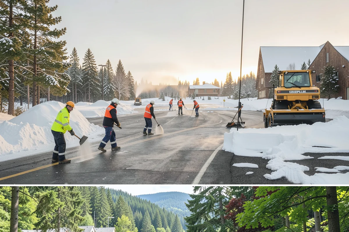 Snow Disposal in Lake Forest Park, King County, WA - Snow disposal is needed whenever removed snow must leave a property, particularly late in a season of heavy repeated accumulation.