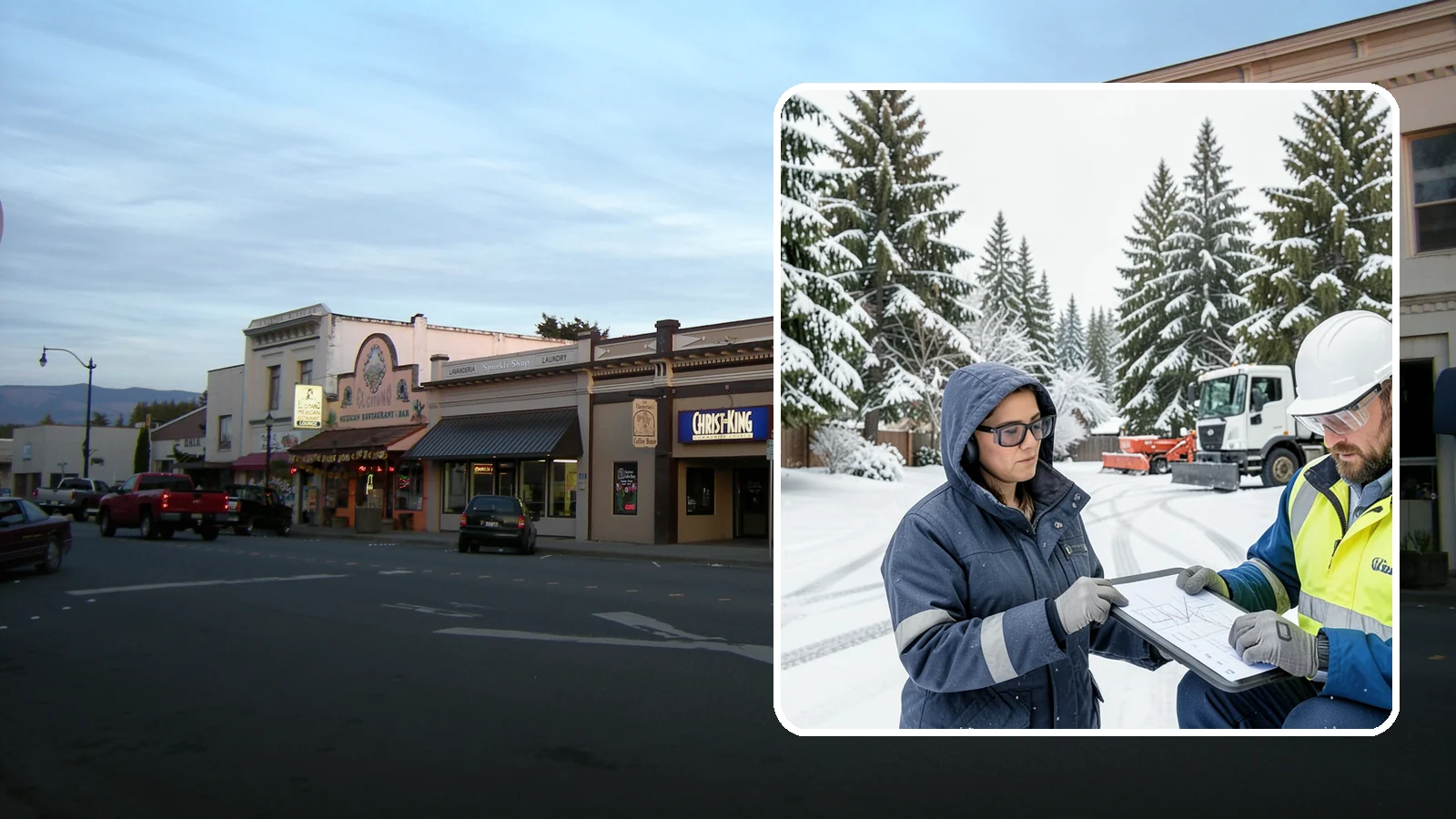 Snow Documentation in Burlington, Skagit County, WA - We document every snow event and service on your Western Washington property to create a defensible winter record.