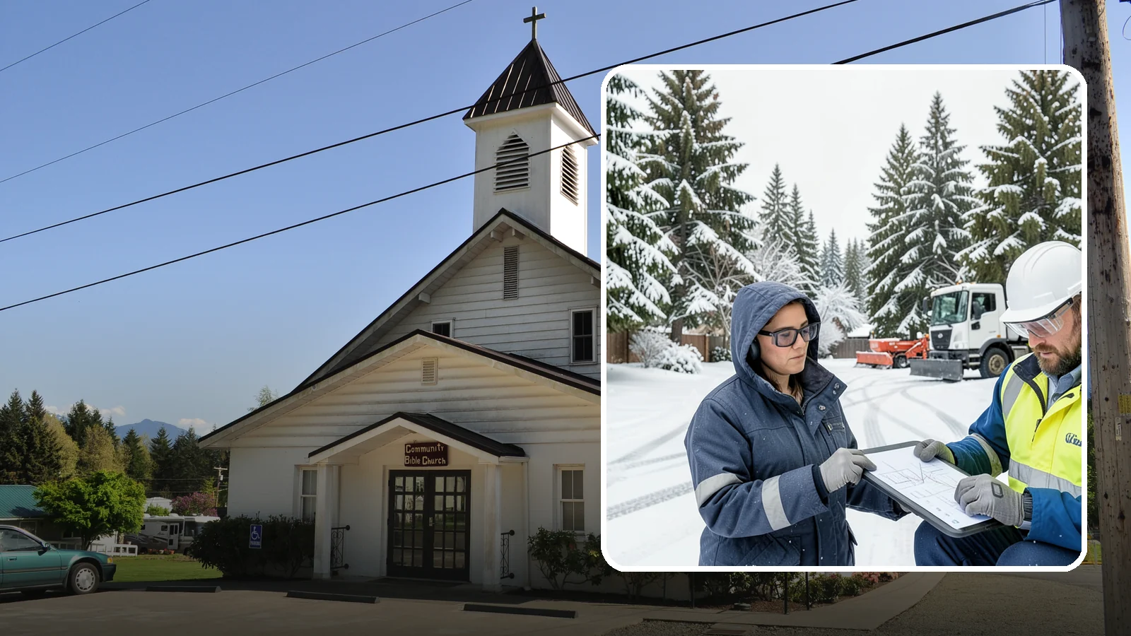 Snow Documentation in Concrete, Skagit County, WA - We document every snow event and service on your Western Washington property to create a defensible winter record.