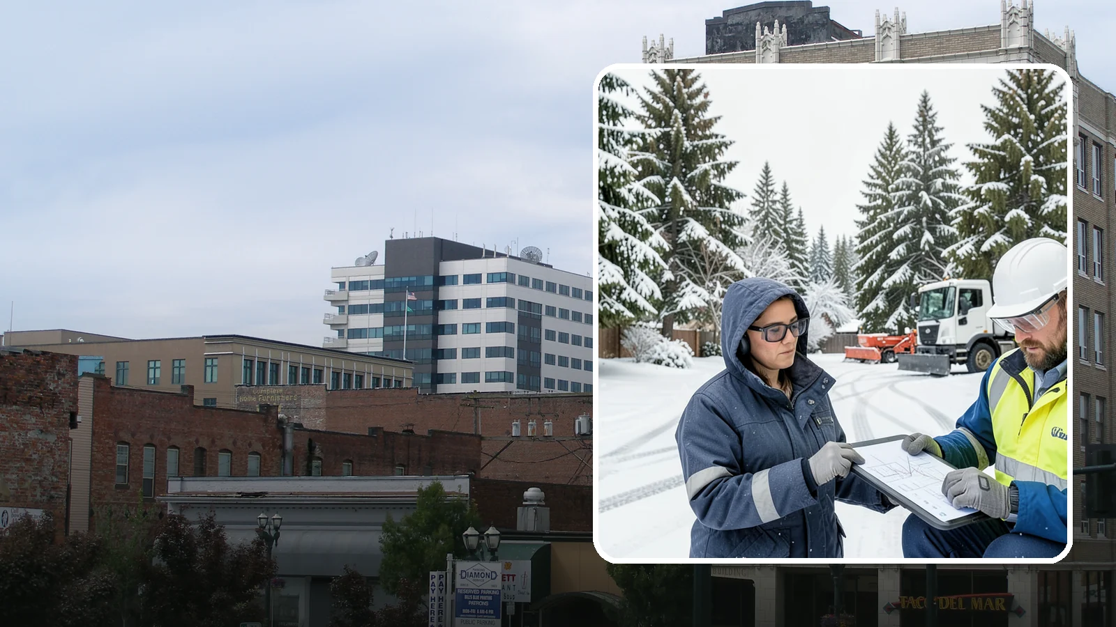 Snow Documentation in Everett, Snohomish County, WA - We document every snow event and service on your Western Washington property to create a defensible winter record.