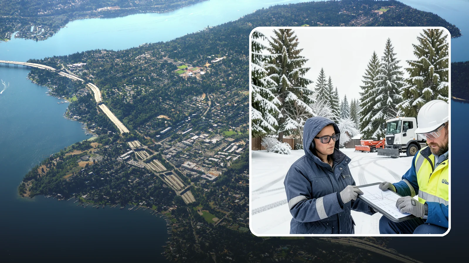Snow Documentation in Mercer Island, King County, WA - We document every snow event and service on your Western Washington property to create a defensible winter record.
