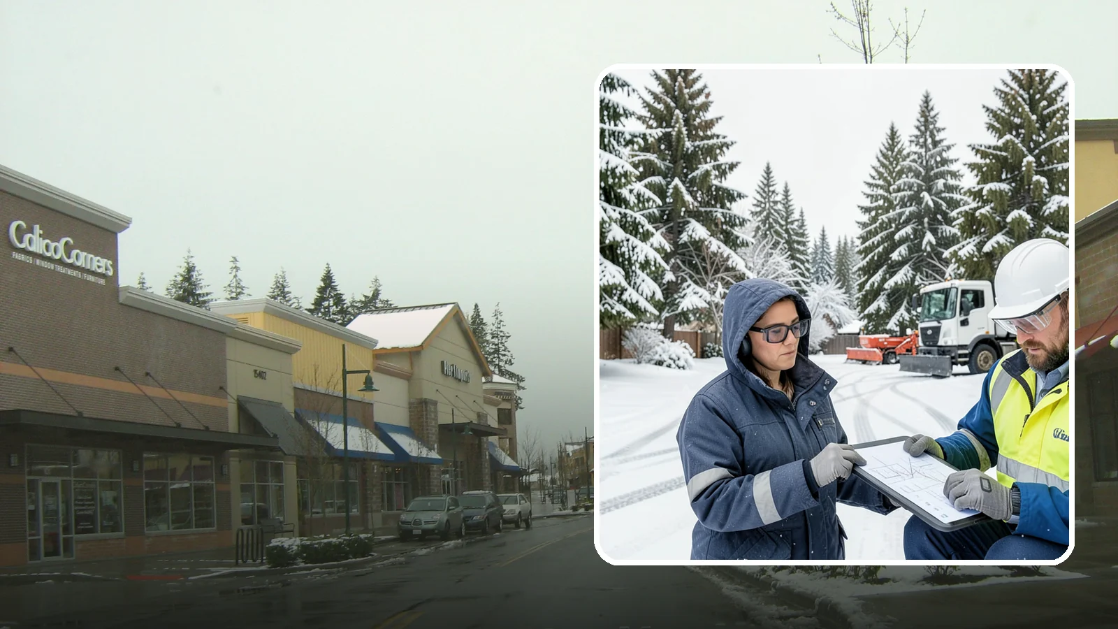 Snow Documentation in Mill Creek, Snohomish County, WA - We document every snow event and service on your Western Washington property to create a defensible winter record.
