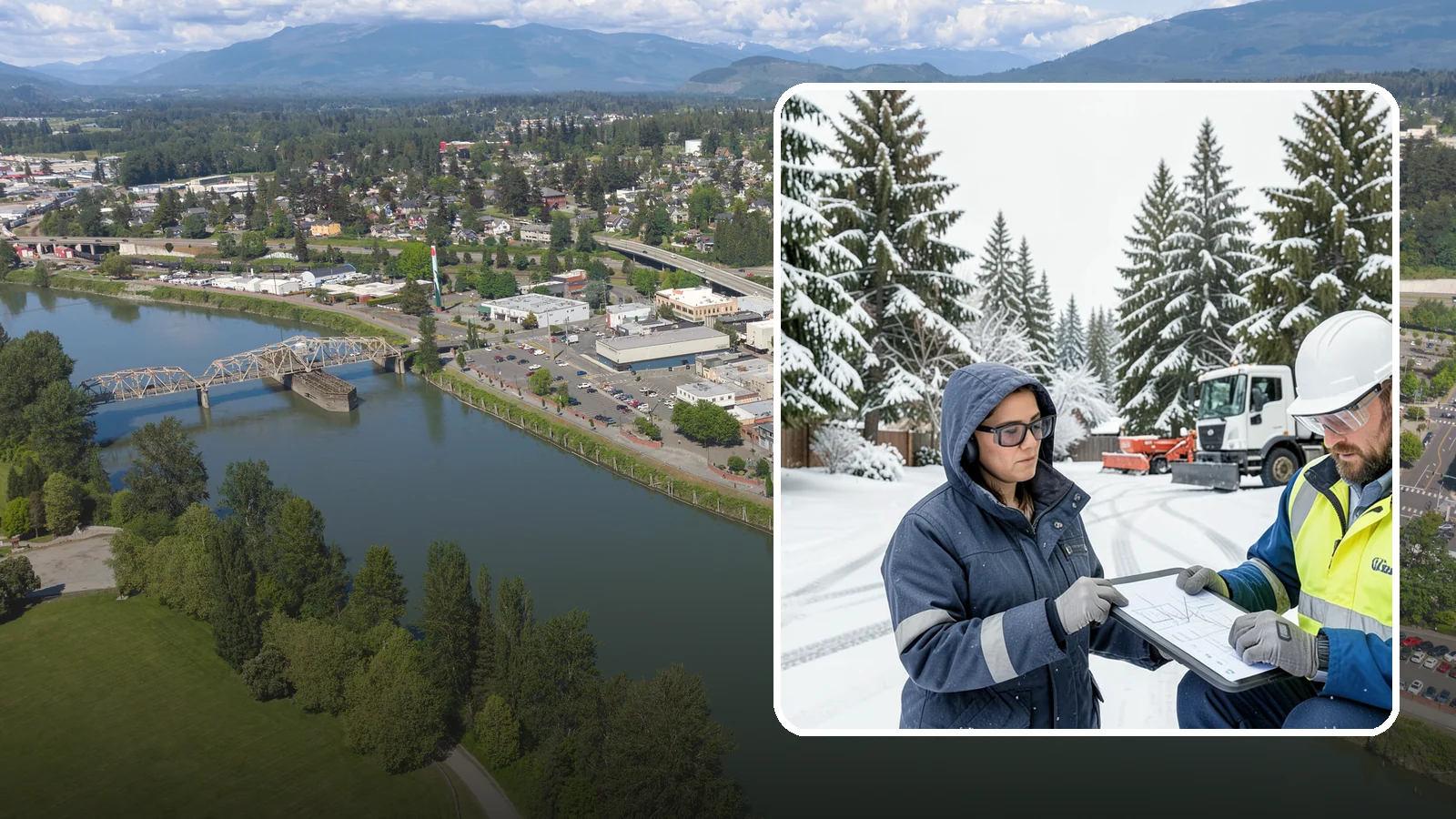 Snow Documentation in Mount Vernon, Skagit County, WA - We document every snow event and service on your Western Washington property to create a defensible winter record.