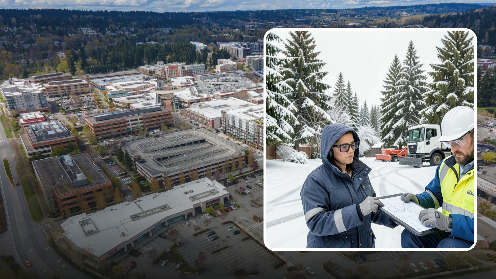 Snow Documentation in Redmond, King County, WA - We document every snow event and service on your Western Washington property to create a defensible winter record.
